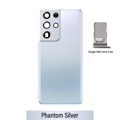 Red Rear Cover Glass with Single SIM Card Tray for Samsung Galaxy S21 Ultra G998-Phantom Silver Red Rear Cover Glass with Single SIM Card Tray for Samsung Galaxy S21 Ultra G998-Phantom Silver